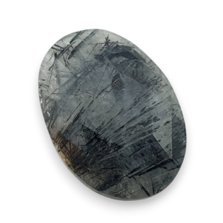Kwarc z turmalinem kaboszon fasetowany 29x21 mm nr 19