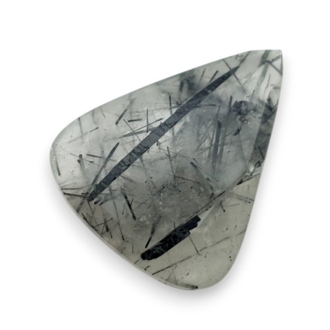 Kwarc z turmalinem kaboszon fasetowany 29x23 mm nr 25 Kwarc z turmalinem kaboszon fasetowany 29x23 mm nr 25