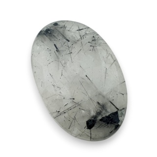 Kwarc z turmalinem kaboszon fasetowany 30x20 mm nr 11