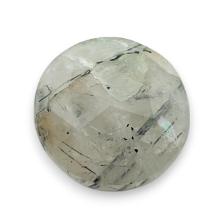 Kwarc z turmalinem kaboszon fasetowany fi 21 mm nr 17