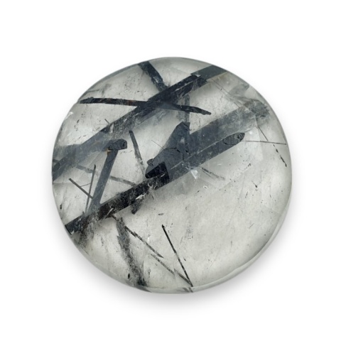Kwarc z turmalinem kaboszon fasetowany fi 27 mm nr 13 Kwarc z turmalinem kaboszon fasetowany fi 27 mm nr 13