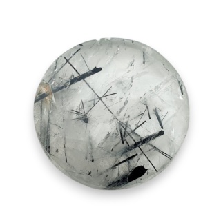 Kwarc z turmalinem kaboszon fasetowany fi 28 mm nr 10