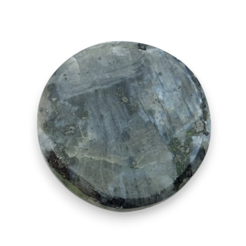 Larvikit kaboszon fasetowany fi 25 mm nr 5 Larvikit kaboszon fasetowany fi 25 mm nr 5