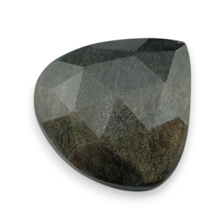 Obsydian złoty kaboszon fasetowany 21x20 mm nr 45