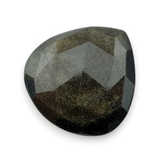 Obsydian złoty kaboszon fasetowany 23x21 mm nr 47