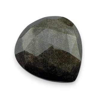 Obsydian złoty kaboszon fasetowany 23x21 mm nr 47