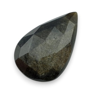 Obsydian złoty kaboszon fasetowany 27x17 mm nr 46