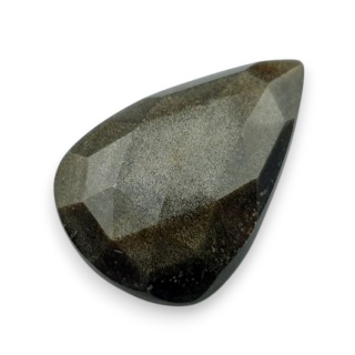 Obsydian złoty kaboszon fasetowany 27x18 mm nr 42