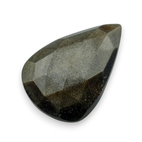 Obsydian złoty kaboszon fasetowany 27x18 mm nr 42 Obsydian złoty kaboszon fasetowany 27x18 mm nr 42