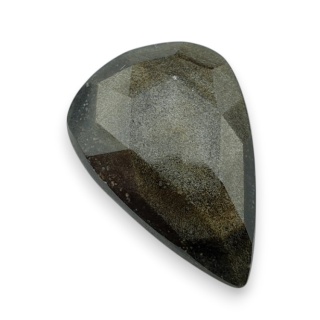 Obsydian złoty kaboszon fasetowany 27x18 mm nr 42