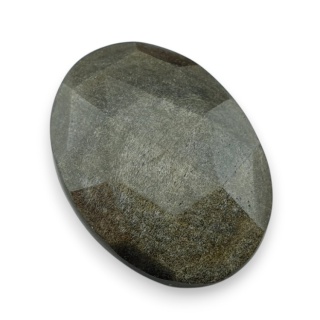 Obsydian złoty kaboszon fasetowany 28x20 mm nr 32