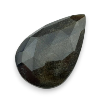 Obsydian złoty kaboszon fasetowany 29x18 mm nr 38