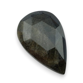 Obsydian złoty kaboszon fasetowany 29x18 mm nr 38