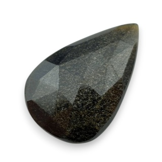 Obsydian złoty kaboszon fasetowany 29x19 mm nr 34
