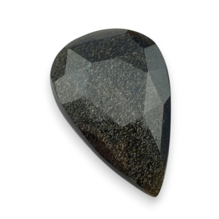 Obsydian złoty kaboszon fasetowany 29x19 mm nr 34
