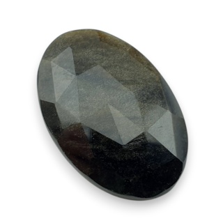 Obsydian złoty kaboszon fasetowany 29x19 mm nr 39