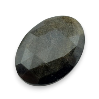 Obsydian złoty kaboszon fasetowany 29x20 mm nr 12