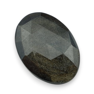 Obsydian złoty kaboszon fasetowany 29x20 mm nr 12