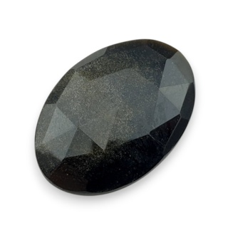 Obsydian złoty kaboszon fasetowany 29x20 mm nr 24