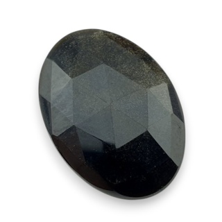 Obsydian złoty kaboszon fasetowany 29x20 mm nr 24