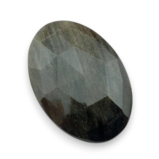 Obsydian złoty kaboszon fasetowany 30x20 mm nr 30