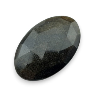 Obsydian złoty kaboszon fasetowany 30x20 mm nr 41