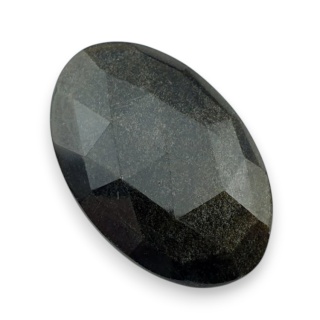 Obsydian złoty kaboszon fasetowany 30x20 mm nr 41
