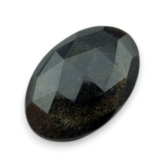 Obsydian złoty kaboszon fasetowany 30x20 mm nr 43
