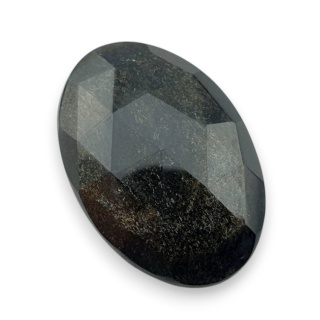 Obsydian złoty kaboszon fasetowany 30x20 mm nr 43