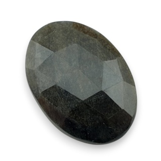 Obsydian złoty kaboszon fasetowany 30x21 mm nr 28