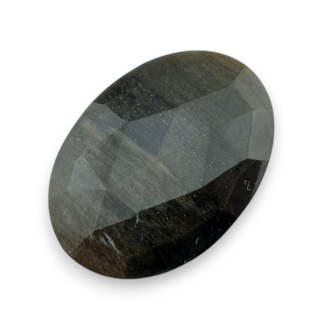 Obsydian złoty kaboszon fasetowany 30x21 mm nr 2