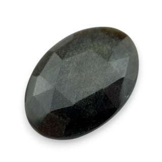 Obsydian złoty kaboszon fasetowany 30x21 mm nr 5