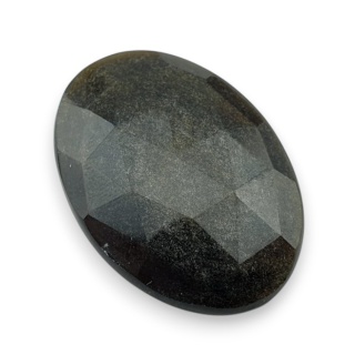 Obsydian złoty kaboszon fasetowany 30x21 mm nr 5