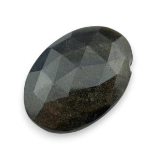 Obsydian złoty kaboszon fasetowany 30x22 mm nr 10