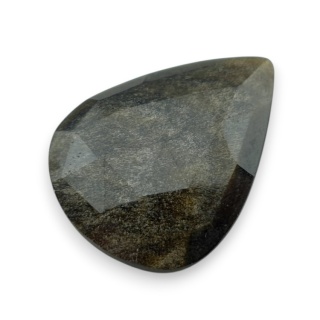 Obsydian złoty kaboszon fasetowany 30x23 mm nr 27