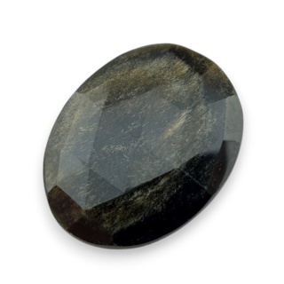 Obsydian złoty kaboszon fasetowany 30x24 mm nr 3