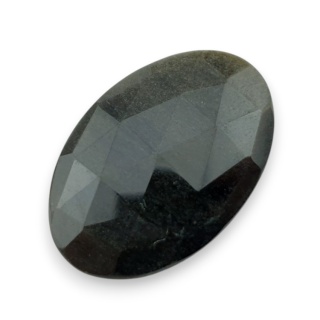 Obsydian złoty kaboszon fasetowany 31x21 mm nr 15