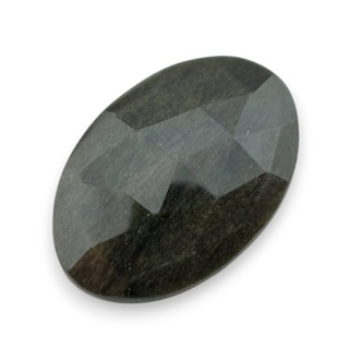 Obsydian złoty kaboszon fasetowany 31x21 mm nr 9