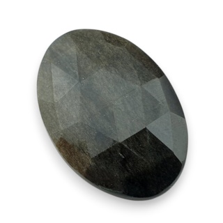 Obsydian złoty kaboszon fasetowany 31x21 mm nr 9