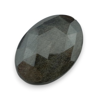 Obsydian złoty kaboszon fasetowany 31x22 mm nr 1