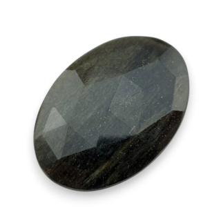 Obsydian złoty kaboszon fasetowany 33x23 mm nr 36