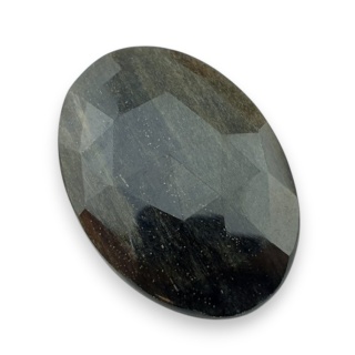 Obsydian złoty kaboszon fasetowany 33x23 mm nr 36