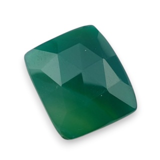 Onyks zielony kaboszon fasetowany 17x15 mm nr 52
