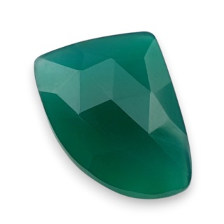 Onyks zielony kaboszon fasetowany 20x15 mm nr 61