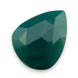 Onyks zielony kaboszon fasetowany 21x16 mm nr 88