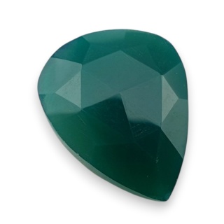 Onyks zielony kaboszon fasetowany 21x16 mm nr 88