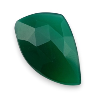 Onyks zielony kaboszon fasetowany 22x13 mm nr 93