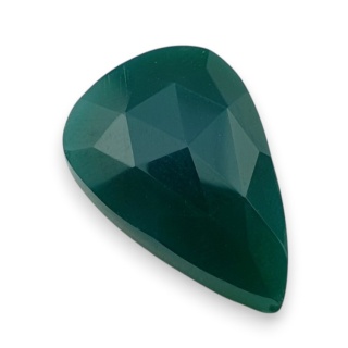 Onyks zielony kaboszon fasetowany 23x15 mm nr 41