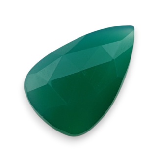 Onyks zielony kaboszon fasetowany 23x15 mm nr 67