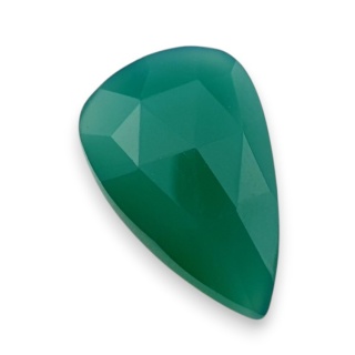 Onyks zielony kaboszon fasetowany 23x15 mm nr 67